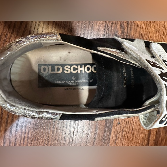 Golden Goose Black and Silver Velcro Sneakers, Sz. 8 (38) - Picture 8 of 11